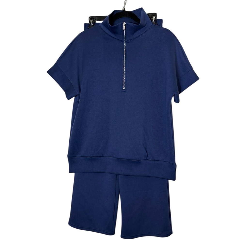 Dear Scarlett Women’s Royal Blue Catalina Lounge Travel 2pc Jersey Set sz S/M